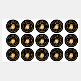 Schwarzes Bienenhonig-Label Metallisch Gold Text Etiketten