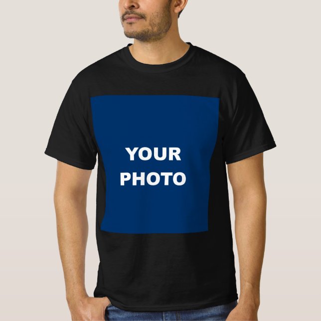 Schwarzes Bild des Fotos hinzufügen T-Shirt (Vorderseite)