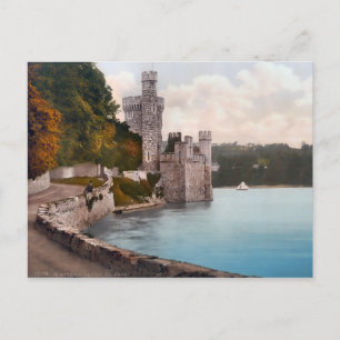 Schwarzes Blackrock-Schloss Irland Vintage Postkarte