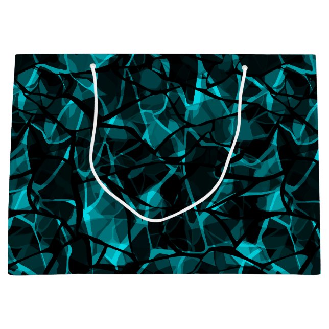 Schwarzes Blau Große Geschenktüte (Vorderseite)