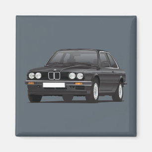 Schwarzes BMWs E30 (3-serie) Magnet