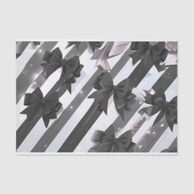 Schwarzes Bogen-2-Gewebe Seidenpapier (Vorderseite)