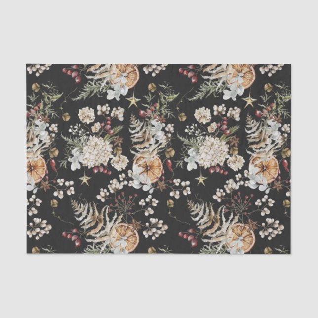 Schwarzes Boho Seidenpapier (Vorderseite)