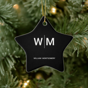 Schwarzes Branded-Logo Unternehmen Geschäftsbetr Keramik Ornament