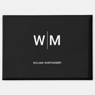Schwarzes Branded-Logo   Unternehmen Geschäftsbetr Magnet