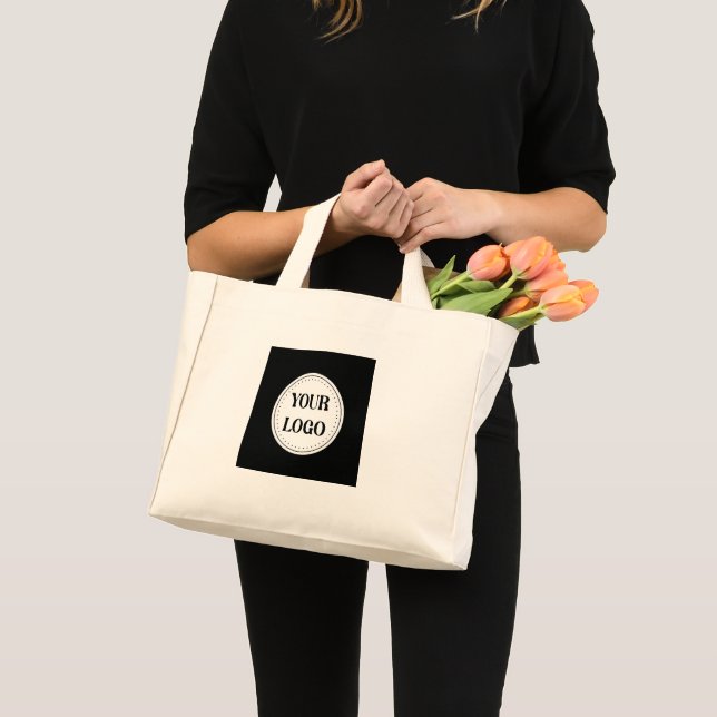 Schwarzes Branded-Logo | Unternehmensgeschäftsfirm Mini Stoffbeutel (Vorderseite (Produkt))