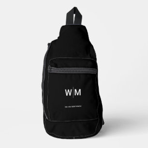 Schwarzes Branding-Logo Unternehmen Geschäftsbet Crossbody Bag