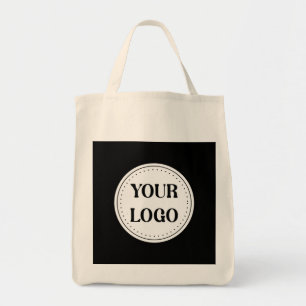 Schwarzes Branding-Logo   Unternehmensgeschäftsfir Tragetasche