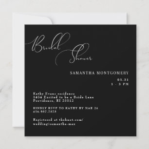 Schwarzes Brautparty auf dem eleganten Platz Save The Date
