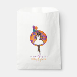 Schwarzes Brautparty Balloons & Blume Geschenktütchen