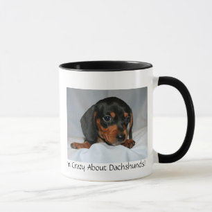 Schwarzes/Brown-Dackel-Welpe Tasse