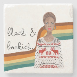 Schwarzes Buch Lover Kurz Brown Hair Steinuntersetzer