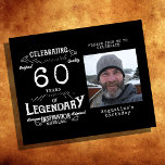 Schwarzes Budget 60. Geburtstag Einladung Flyer<br><div class="desc">Feiern Sie Ihren Meilenstein zum 60. Geburtstag stilvoll mit unserem preisgünstigen Vintagen Schwarz-Weiß-Einladungs-Flyer. Mit Ihrem Lieblings-Foto wird diese Einladung Ihren Gästen ein Lächeln bringen, wenn sie sich an der Feier beteiligen. Machen Sie Ihren Anlass noch unvergesslicher, indem Sie uns lassend helfen, die perfekte Atmosphäre für Ihren besonderen Tag zu schaffen....</div>