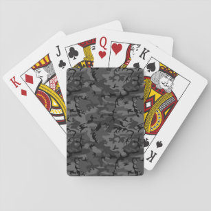 Schwarzes Camouflage-Muster Spielkarten
