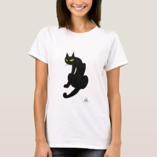 SCHWARZES CAT NINJA-HALLOWEEN-PARTY T-Shirt
