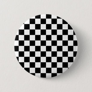 Schwarzes Checkered Mod, das Muster läuft Button