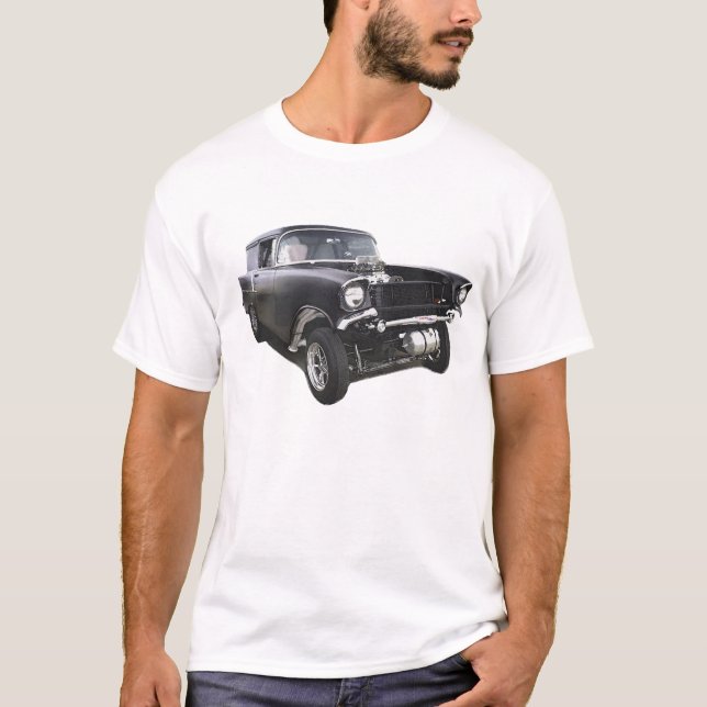 Schwarzes Chevy Limousinelieferungslastwagen T-Shirt (Vorderseite)