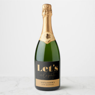 Schwarzes Chic Gold, lasst uns Geburtstag feiern 