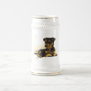 Schwarzes Chihuahua-Bier Stein Bierglas