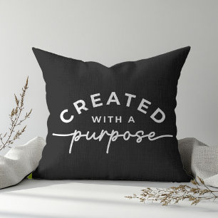 Schwarzes Christliches Zitatpfeil Kissen