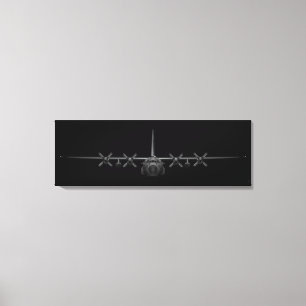 Schwarzes Chrom Herk Leinwanddruck