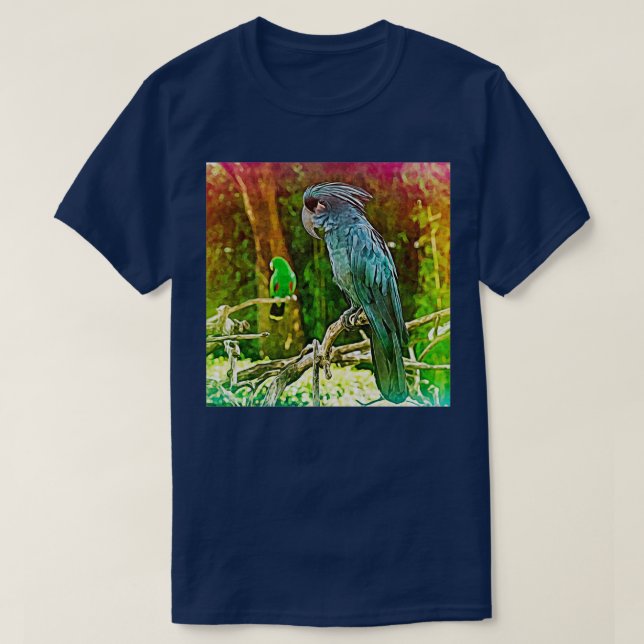 Schwarzes Cockatoo T-Shirt (Design vorne)