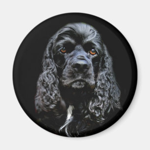 Schwarzes Cocker spaniel Magnet