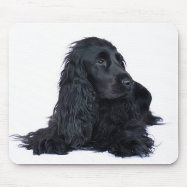 Schwarzes Cocker spaniel Mousepad (Vorne)