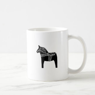 Schwarzes Dala Pferd Tasse