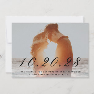 Schwarzes Datum für die Hochzeit in Schriftform Save The Date