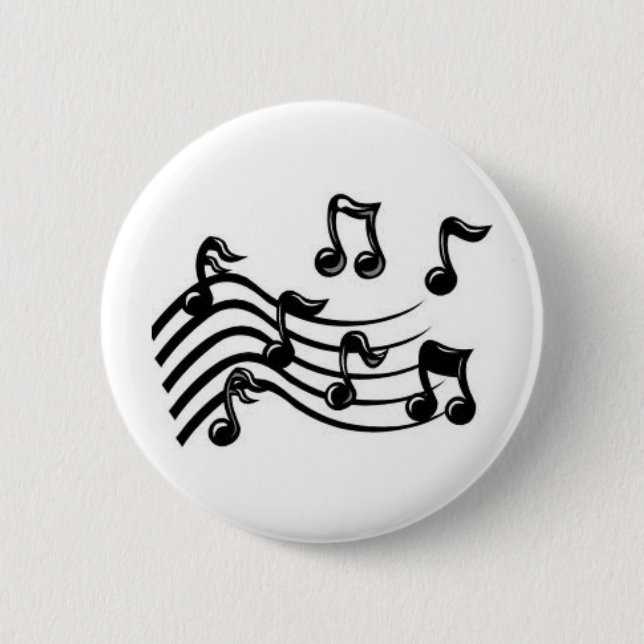 Schwarzes der musikalischen Anmerkungen Button (Vorderseite)