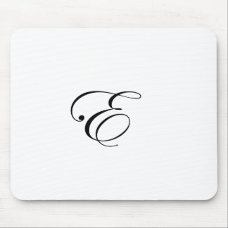 Schwarzes des Monogramm-E Mousepad