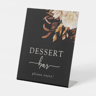 Schwarzes Dessertbar-Schild Sockelschild