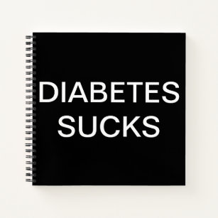 Schwarzes Diabetes-Notizbuch Notizbuch
