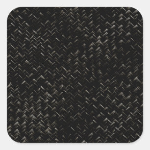 Schwarzes Diagonal-Körbchen mit geometrischem Must Quadratischer Aufkleber