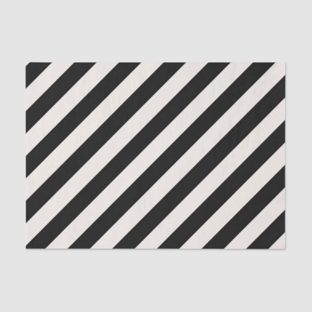 SCHWARZES DIAGONAL STRIPE STRONG GRAPHIC Tissue Pa Seidenpapier (Vorderseite)