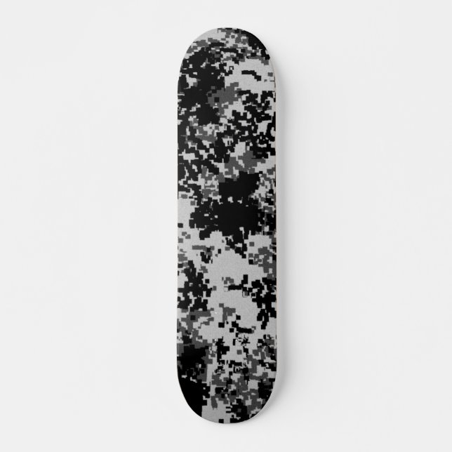 Schwarzes Digital-Tarnungs-Skateboard Pro Skateboard (Vorne)