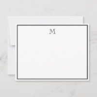 Schwarzes doppeltes Rahmen Vintage Monogramm