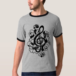 Schwarzes Drache Gewohnheits-Shirt Pfingstrosen T-Shirt