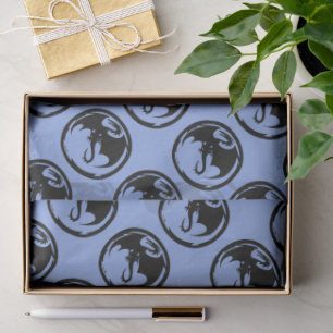Schwarzes Dragon blaues Papiermedium Seidenpapier