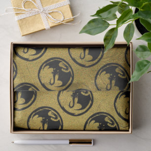 Schwarzes Dragon-Gold-Venengewebe-Papier-Medium Seidenpapier