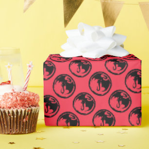 Schwarzes Dragon Korallenglanzpapier, klein Geschenkpapier