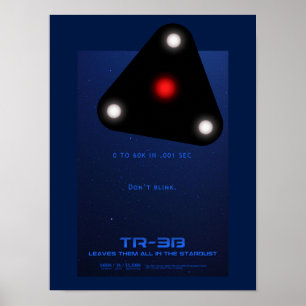 Schwarzes Dreieck TR-3B UFO Poster