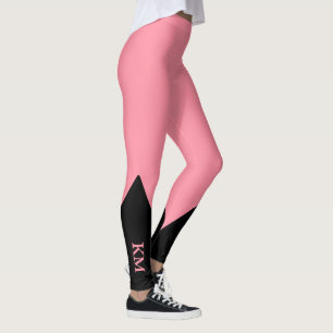 Schwarzes Dreieck   Ursprünglich   Lachs Rosa Legg Leggings