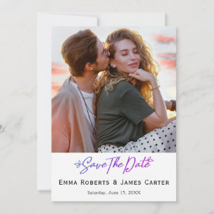 Schwarzes dunkles Foto Save the Date