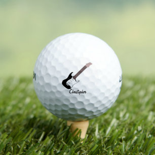 Schwarzes E-Gitarren-Design Golfball