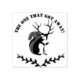 Schwarzes Eichhörnchen mit Zehenspitze Gummistempel