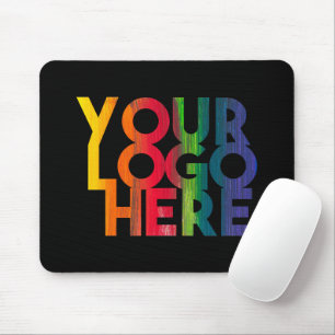 Schwarzes einfaches Firmenlogo Mousepad