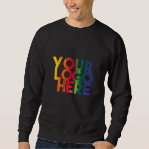 Schwarzes einfaches Firmenlogo Sweatshirt