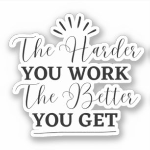 Schwarzes Einfaches Motivierend Aufkleber